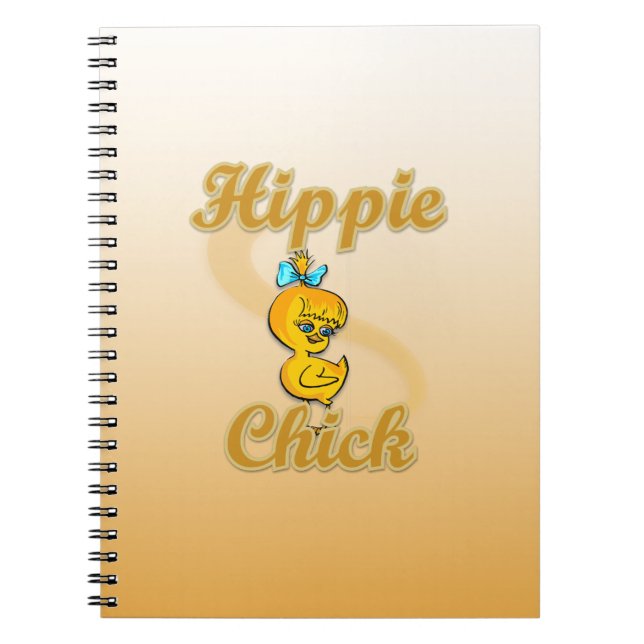 Caderno Espiral Pintinho Hippie (Frente)
