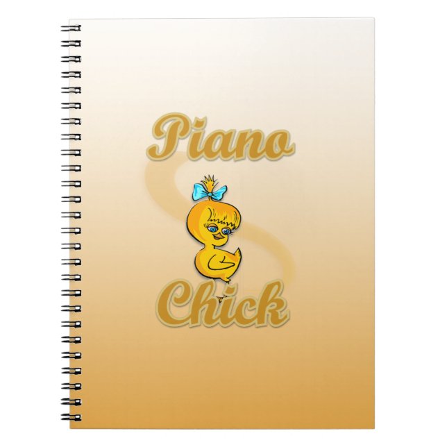 Caderno Espiral Pintinho para piano (Frente)