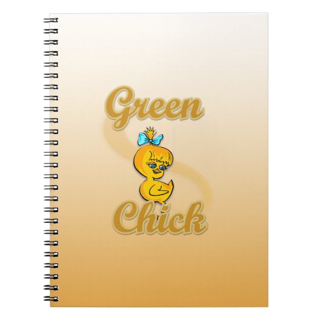 Caderno Espiral Pintinho Verde (Frente)