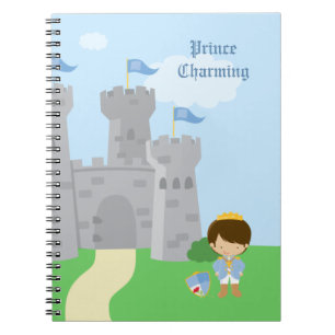 Caderno Espiral Pinto real personalizado encantador de meninos
