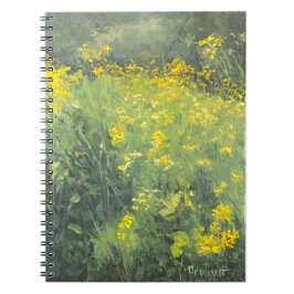 Caderno Espiral Pintor Original de Flor Amarelo