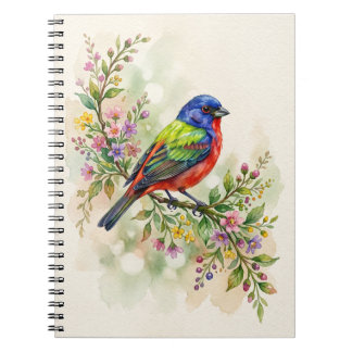 Caderno Espiral Pintor Verdadeiro ou Passerina Ciris, também conhe