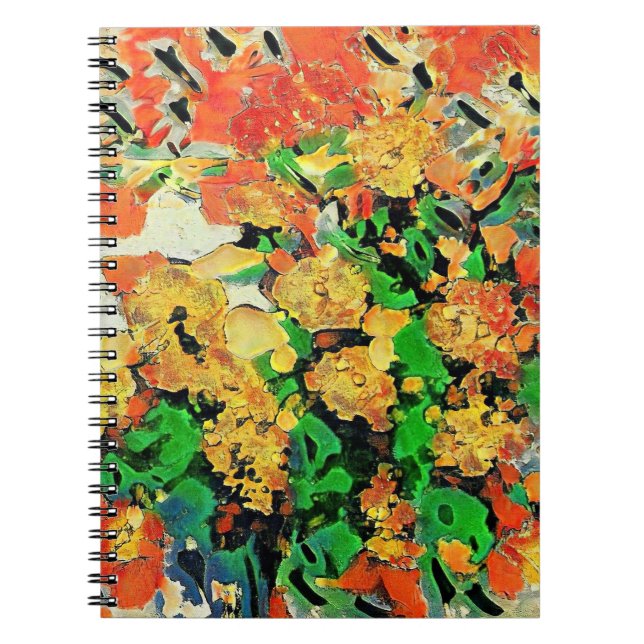 Caderno Espiral Pintura A Óleo Retro: Monet Van Gogh (Frente)