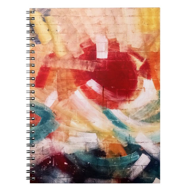 Caderno Espiral pintura abstrato (Frente)