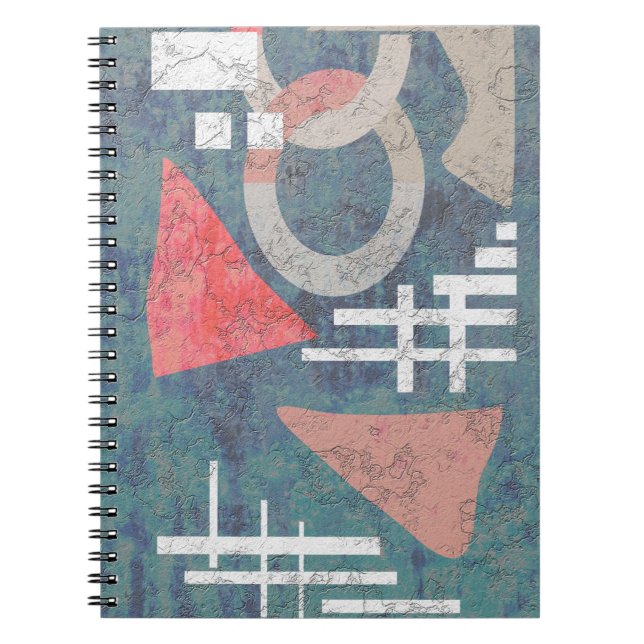 Caderno Espiral pintura abstrato (Frente)