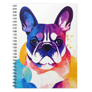 Caderno Espiral Pintura Animal Selvagem De Cão-Grande Francês
