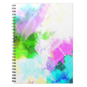 Caderno Espiral Pintura aquarela abstrata