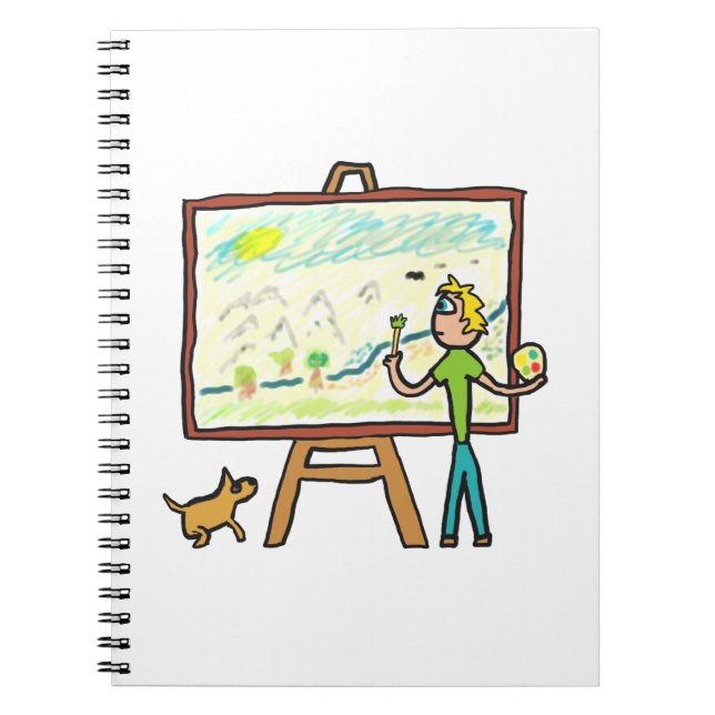 Caderno Espiral Pintura Artista (Frente)