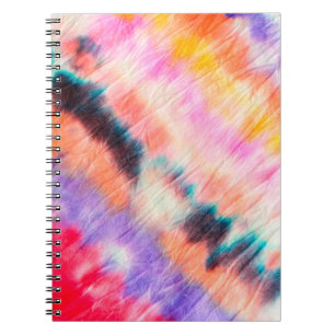 Caderno Espiral Pintura Azul Suja. Tie Dye Texture. Roxo B
