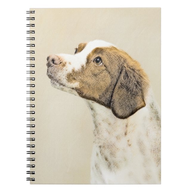 Caderno Espiral Pintura Brittany - Arte Cachorra Original (Frente)
