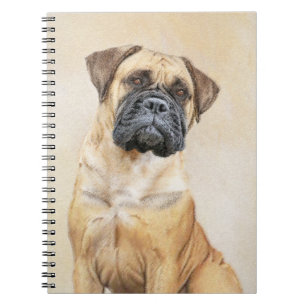 Caderno Espiral Pintura Bullmastiff - Arte Cachorra Original
