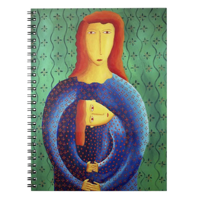 Caderno Espiral Pintura Contemporânea De Mãe E Filha (Frente)