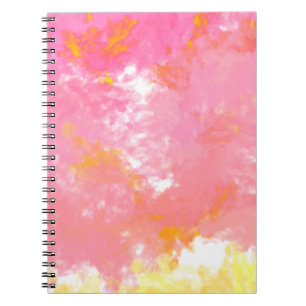 Caderno Espiral Pintura criativa de abstrato. Fundo com artista