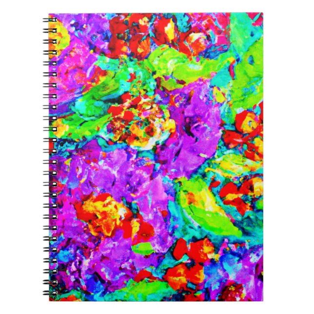 Caderno Espiral Pintura das Flores de Mola. Comprar Agora (Frente)