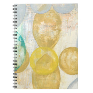 Caderno Espiral Pintura de Abstrato moderno em Newsprint