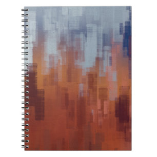 Caderno Espiral pintura de abstrato, parede colorida de concreto.