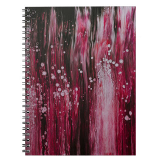 Caderno Espiral Pintura de abstrato vermelho
