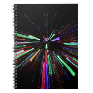 Caderno Espiral Pintura de abstrato vermelho, verde e azul