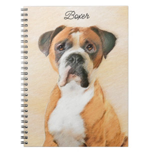 Caderno Espiral Pintura De Cachorro Descortada Arte Animal Origina