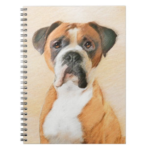 Caderno Espiral Pintura De Cachorro Descortada Arte Animal Origina