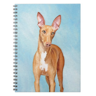 Caderno Espiral Pintura De Cão Faraó - Arte De Cão Original