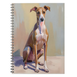 Caderno Espiral Pintura de Cão Galgo Italiano