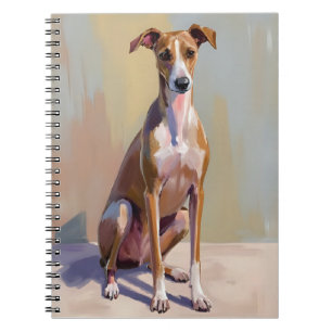 Caderno Espiral Pintura de Cão Galgo Italiano