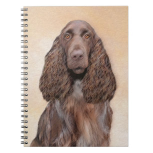 Caderno Espiral Pintura de Espanhol de Campo - Arte de Cachorro Or