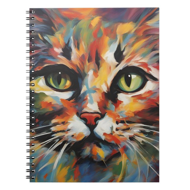 Caderno Espiral Pintura de Gatos (Frente)