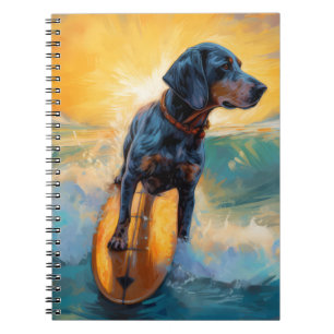 Caderno Espiral Pintura de Navegação em Praia do Bluetick Coonhoun