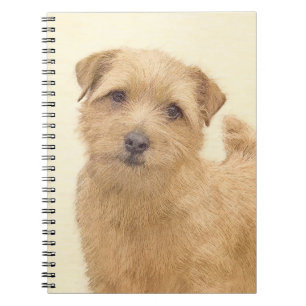 Caderno Espiral Pintura de Norfolk Terrier - Arte de Cachorro Orig
