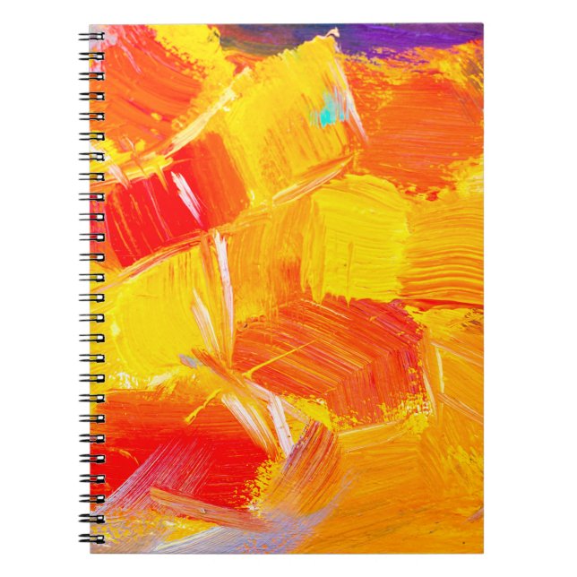 Caderno Espiral pintura de óleo de textura pintura de fruta flora  (Frente)