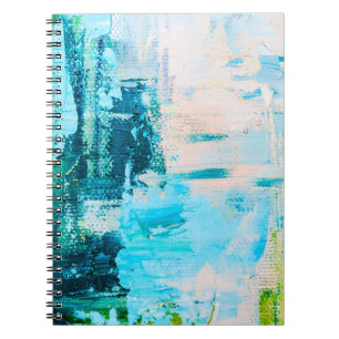 Caderno Espiral Pintura de óleo desenhada à mão. fundo de abstrato