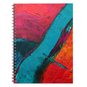 Caderno Espiral Pintura de óleo desenhada à mão. fundo de abstrato