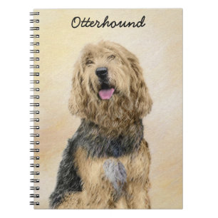 Caderno Espiral Pintura De Otterhound - Arte De Cão Original Boni
