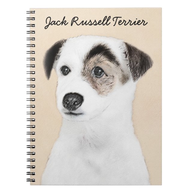 Caderno Espiral Pintura de Parson Jack Russell Terrier - Arte Cani (Frente)