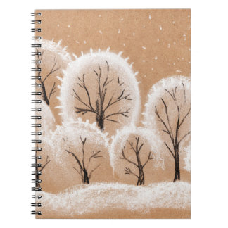 Caderno Espiral Pintura de pincel. Canvas artística. Arte petrolíf