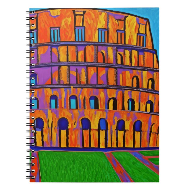 Caderno Espiral Pintura de pop de Colosseum (Frente)