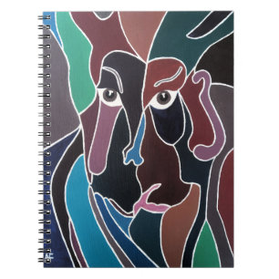 Caderno Espiral Pintura de retrato abstrato de Alfred Fox