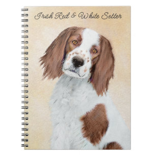 Caderno Espiral Pintura de Setores Vermelho e Branco Irlandês - Ar