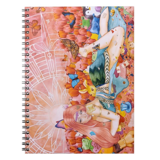 Caderno Espiral Pintura de uma mulher título: A Tarde (Frente)