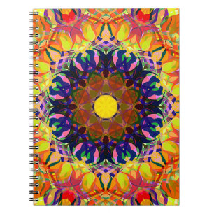Caderno Espiral Pintura digital Belo fundo Abstrato Colorido