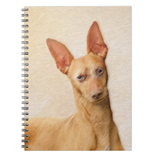 Caderno Espiral Pintura do Cirneco dell’Etna - Arte Cão Origina