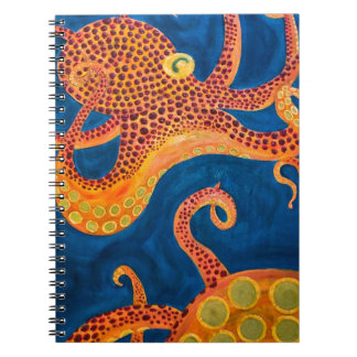 Caderno Espiral pintura do polvo