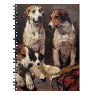 Caderno Espiral Pintura dos animais dos cães de estimação de
