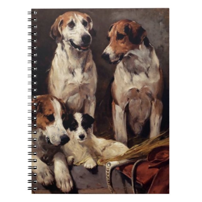 Caderno Espiral Pintura dos animais dos cães de estimação de (Frente)