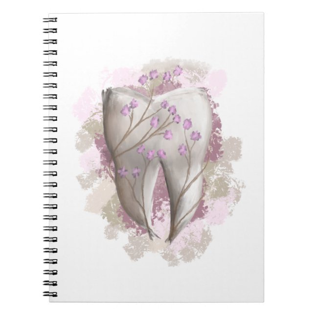 Caderno Espiral Pintura dos dentes. Dentista, Dentista, Odontologi (Frente)