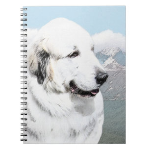 Caderno Espiral Pintura dos Pirenéus Excelentes - Arte de Cão Or