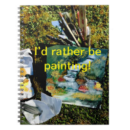Caderno Espiral Pintura em cascata do quintal