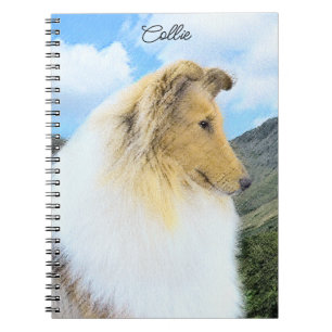 Caderno Espiral Pintura em Collie, em Montanhas (Rough) - Arte Can